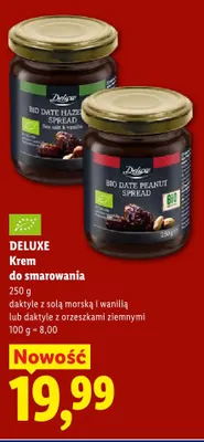 Krem do smarowania daktyle z solą morską i wanilią Deluxe promocja w Lidl
