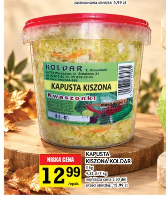 Kapusta kiszona Koldar promocja w Gram Market