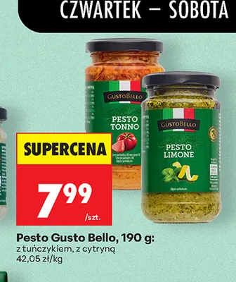 Pesto Gusto Bello z tuńczykiem promocja w Biedronka