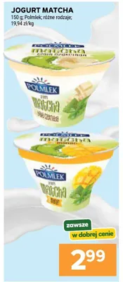 Jogurt matcha zielona herbata promocja w Stokrotka