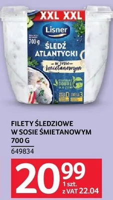 Filety śledziowe w sosie śmietanowym 700g Lisner promocja w Selgros