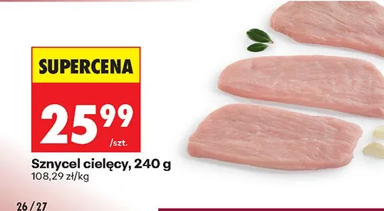 Sznycel cielęcy promocja w Biedronka