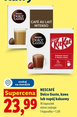 Napój kakaowy w kapsułkach Nescafé Dolce Gusto KitKat promocja w Lidl