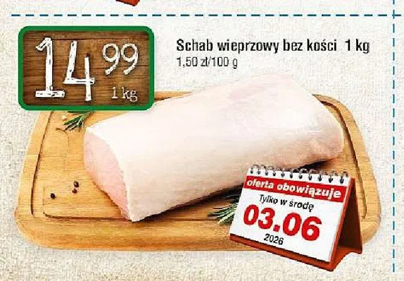 Schab wieprzowy bez kości promocja w LEWIATAN