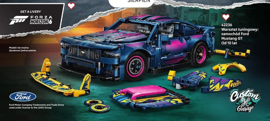 Klocki LEGO Technic 42236 Warsztat tuningowy: samochód Ford Mustang GT promocja w LEGO