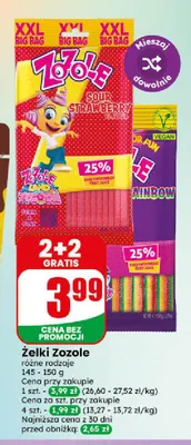 Żelki Zozole promocja w Dino