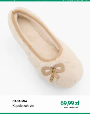 Kapcie zakryte Casa Mia promocja w Deichmann