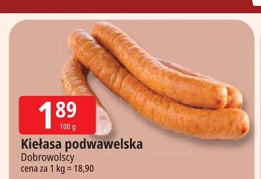 Kiełbasa podwawelska Dobrowolscy promocja w Leclerc