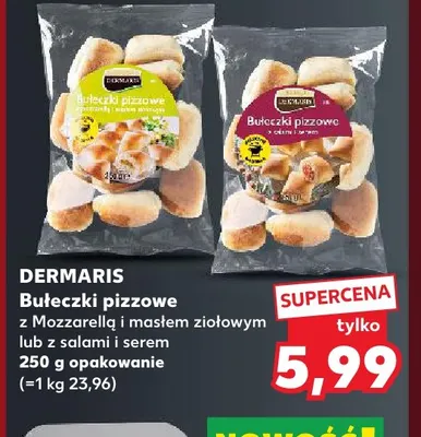 Bułeczki pizzowe z mozzarellą i masłem ziołowym Dermaris promocja w Kaufland