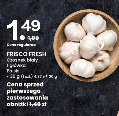 Czosnek biały 1 główka polski promocja w Frisco