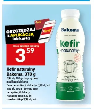 Kefir naturalny Bakoma promocja w Twój Market