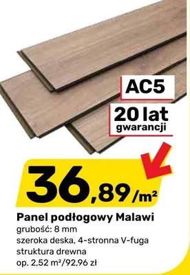 Panel podłogowy Malawi Swiss Krono AC5 promocja w Bricomarche