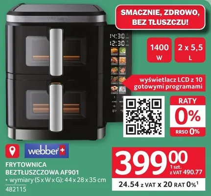 Frytownica beztłuszczowa WEBBER+ AF901 promocja w Selgros