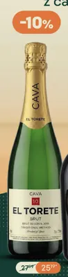 Wino musujące Cava El Torete Brut promocja w Żabka