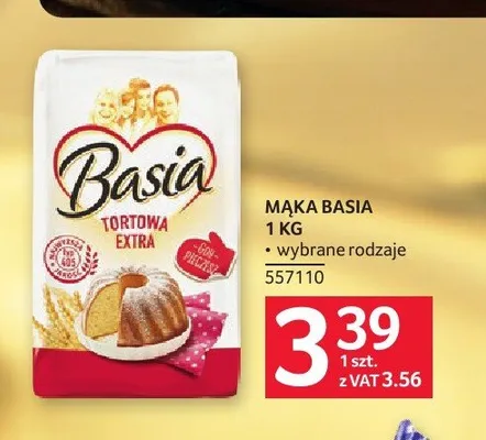 Mąka Basia tortowa extra promocja w Selgros