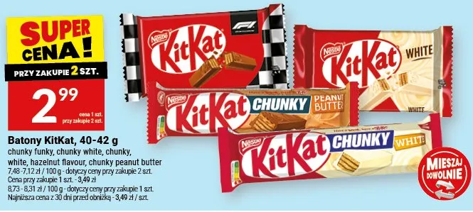Batony KitKat, 40-42g promocja w Twój Market
