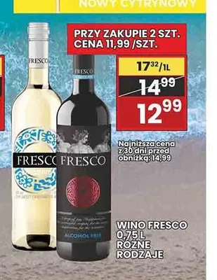 Wino Fresco czerwone promocja w Wafelek