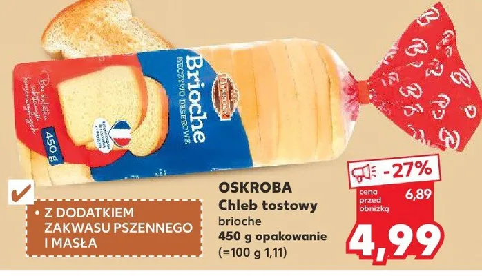 Chleb tostowy brioche promocja w Kaufland