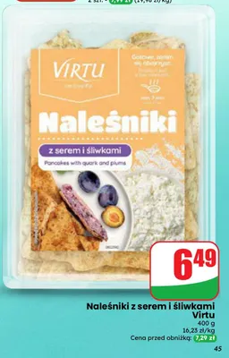 Naleśniki z serem i śliwkami Virtu promocja w Dino