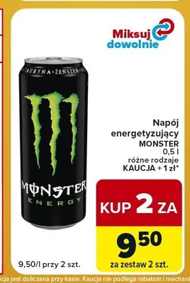 Napój energetyzujący Monster promocja w Carrefour Express