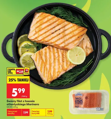 Świeży filet z łososia atlantyckiego Marinero promocja w Biedronka
