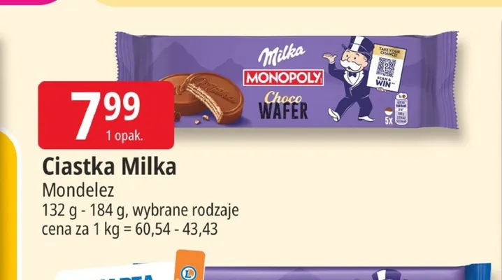 Ciastka Milka Choco Wafer promocja w Leclerc