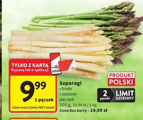 Szparagi zielone polskie promocja w Intermarche