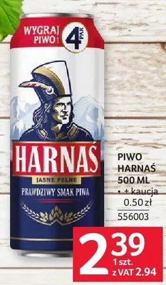 Piwo Harnaś 500ml + kaucja 0.50zł promocja w Selgros