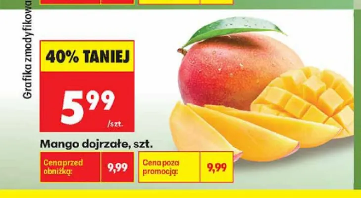 Mango dojrzałe promocja w Biedronka