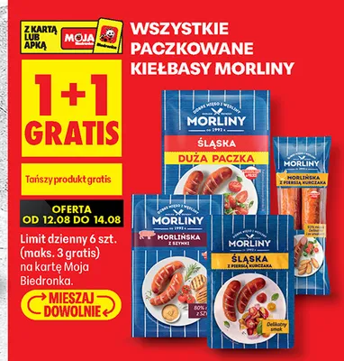 Kiełbasa Morlińska z piersi kurczaka Morliny promocja w Biedronka