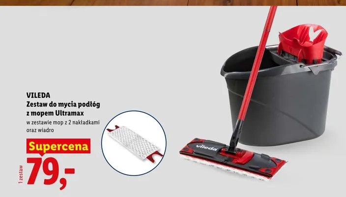 Zestaw do mycia podłóg z mopem Ultramax Vileda promocja w Lidl