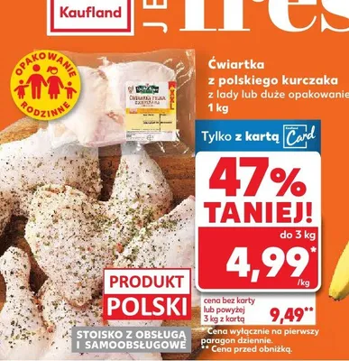 Ćwiartka z polskiego kurczaka  promocja w Kaufland