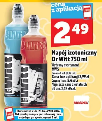 Napój izotoniczny 750ml promocja w TOPAZ