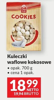 Kuleczki waflowe kokosowe Fine Life promocja w Makro