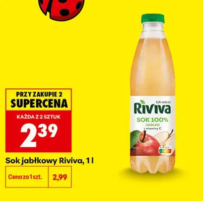 Sok jabłkowy Riviva promocja w Biedronka