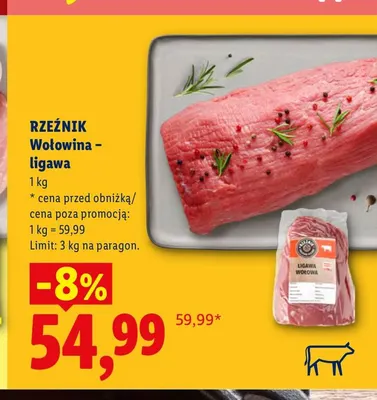 Wołowina ligawa Rzeźnik promocja w Lidl