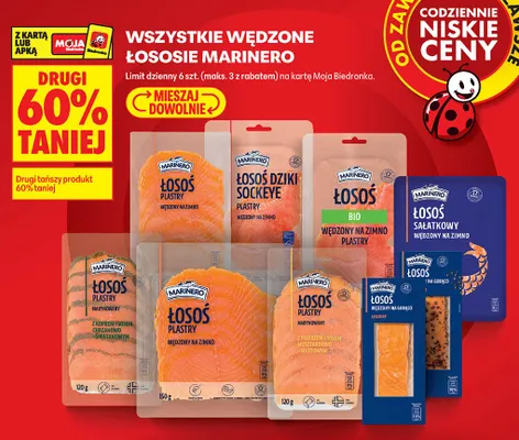 Wędzone łososie Marinero promocja w Biedronka