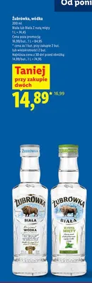 Wódka Żubrówka biała z nutą mięty, 200 ml promocja w Lidl