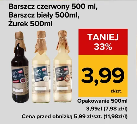 Barszcz biały 500ml promocja w Supeco
