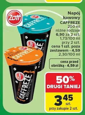 Napój kawowy Caffreze Zott promocja w Carrefour Market