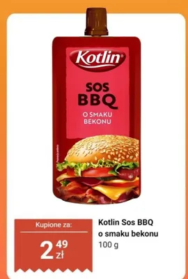 Sos BBQ o smaku bekonu Kotlin promocja w Dino