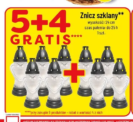 Znicz szklany promocja w POLOmarket