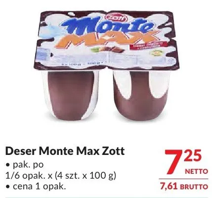 Deser Monte Max Zott promocja w Makro