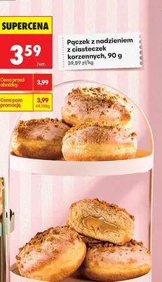 Pączek z nadzieniem z ciasteczek korzennych promocja w Biedronka