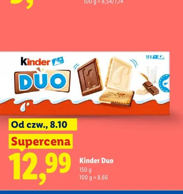 Ciastka Kinder Duo promocja w Lidl