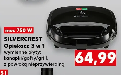Opiekacz 3 w 1 Silvercrest promocja w Kaufland