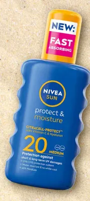 Kosmetyk do opalania Nivea Sun Protect & Moisture SPF 20 promocja w Dealz