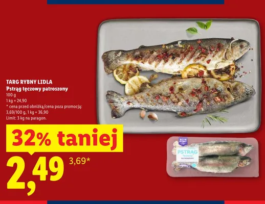 Pstrąg tęczowy patroszony Lidl promocja
