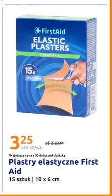 Plastry elastyczne First Aid promocja w Action