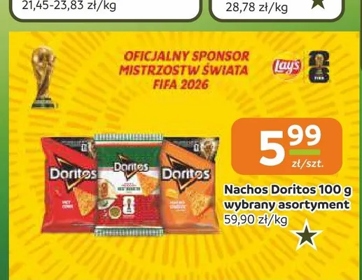 Nachos Doritos 100g promocja w Społem Częstochowa